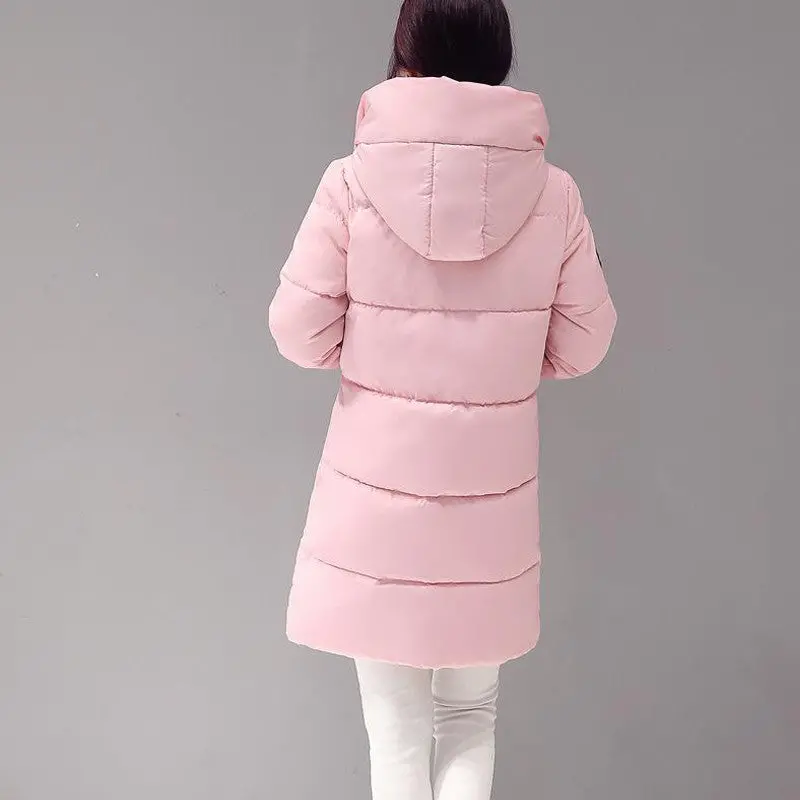 M-Xxxl Plus Size Women's Park Long Warm Down Coat Slim Women's Park With Hat Korean Jacket Coat 7