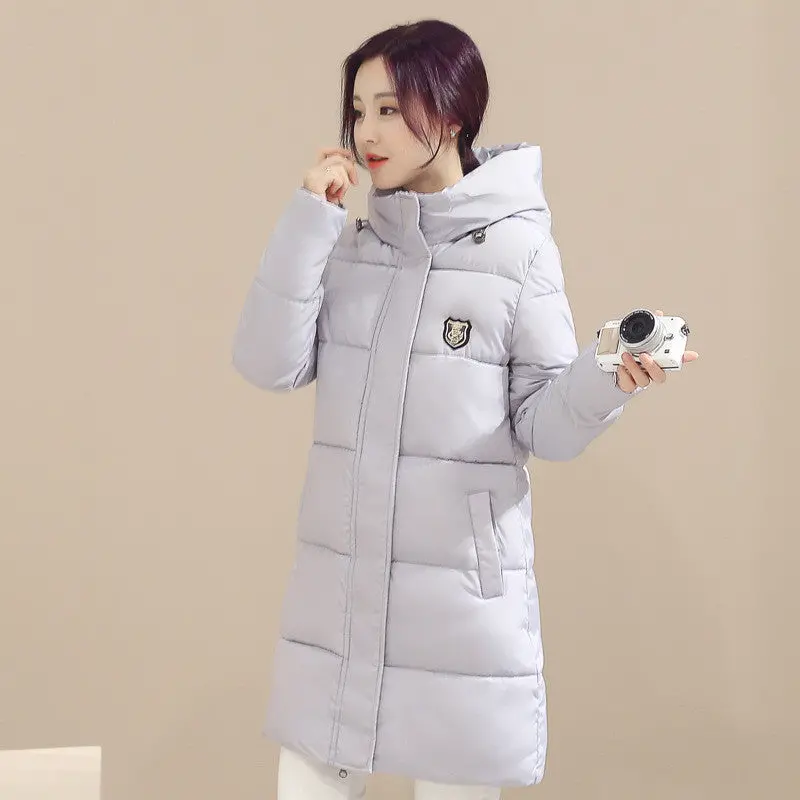 M-Xxxl Plus Size Women's Park Long Warm Down Coat Slim Women's Park With Hat Korean Jacket Coat 8