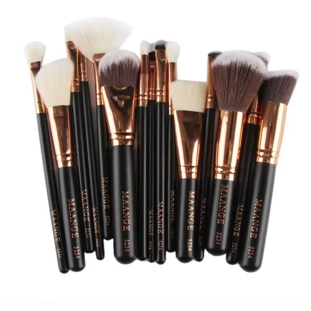 Maange 15Pcs Professional Makeup Brush Foundation Concealer Eye Shadows Powder Make Up Brushes Tools Cosmetic Maquiage 1