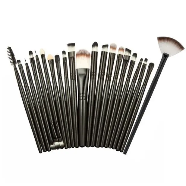 Maange 2 Makeup Brushes Pro Powder Blush Foundation Eyeshadow Eyeliner Lip Rose Gold Blush Cosmetic Tools 2