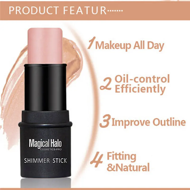 Magical Halo 2 Colors Pearl High Light Stick High Light Brightening Concealer Cream Nose Shadow Powder Silkworm Pen Makeup 1