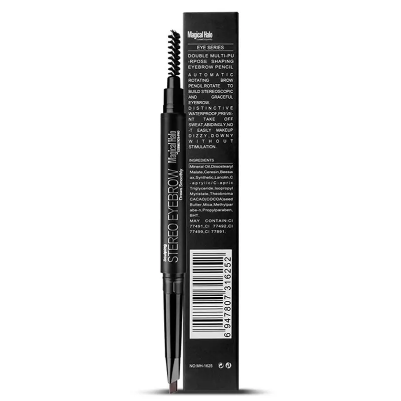 Magical Halo Double Headed Extrusion Refills With Brush Rotary Automatic Pencil Waterproof Long Lasting Eyebrow Pen 2