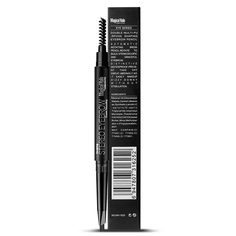 Magical Halo Double Headed Extrusion Refills With Brush Rotary Automatic Pencil Waterproof Long Lasting Eyebrow Pen 5