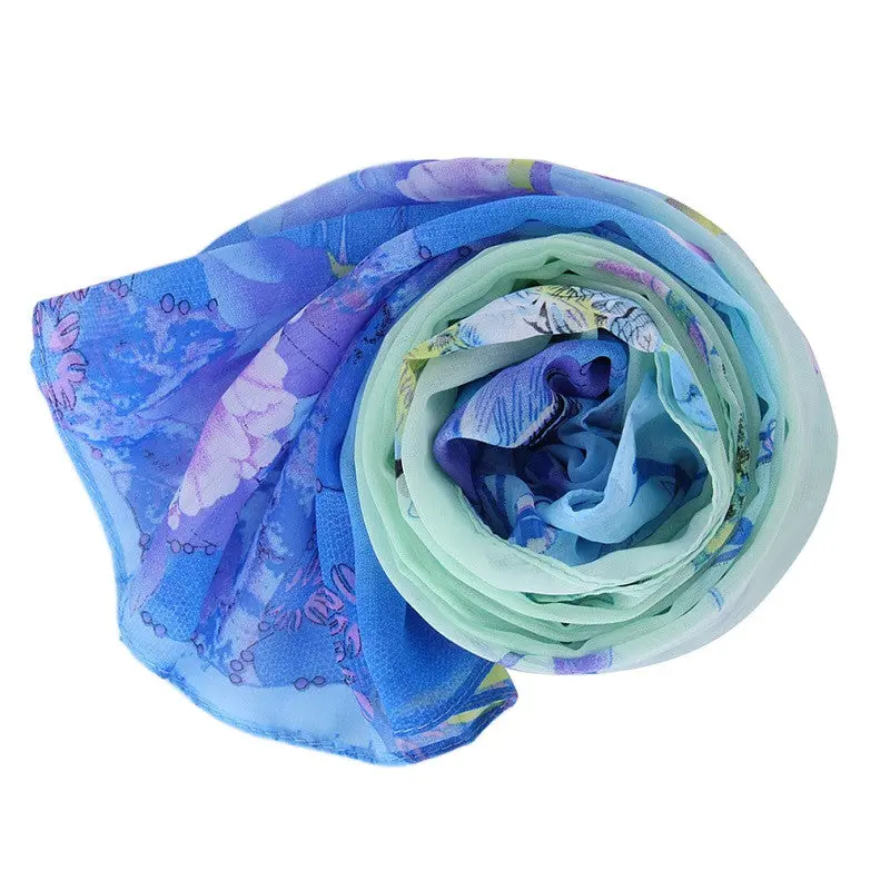 Magpie Printflower Bird Neck Shawl Scarf Wrap Stole Gift 1