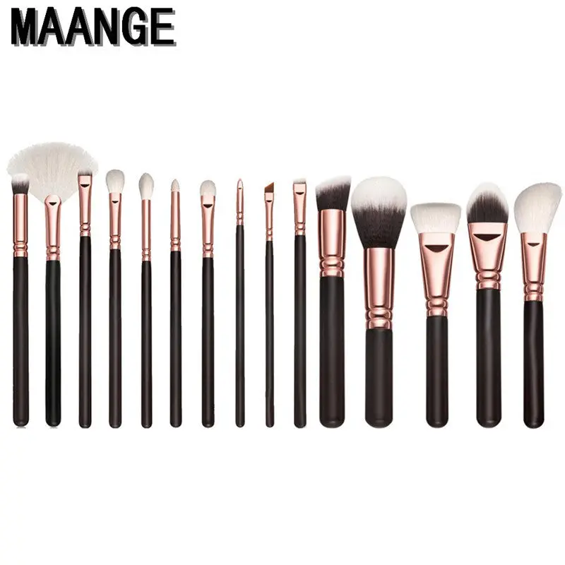 Makeup Brushes Set 15Pc / Cosmetic Makeup Brush Brushes Set Foundation Powder Eyeshadow Blush Brush Kit Beauty Tools 1