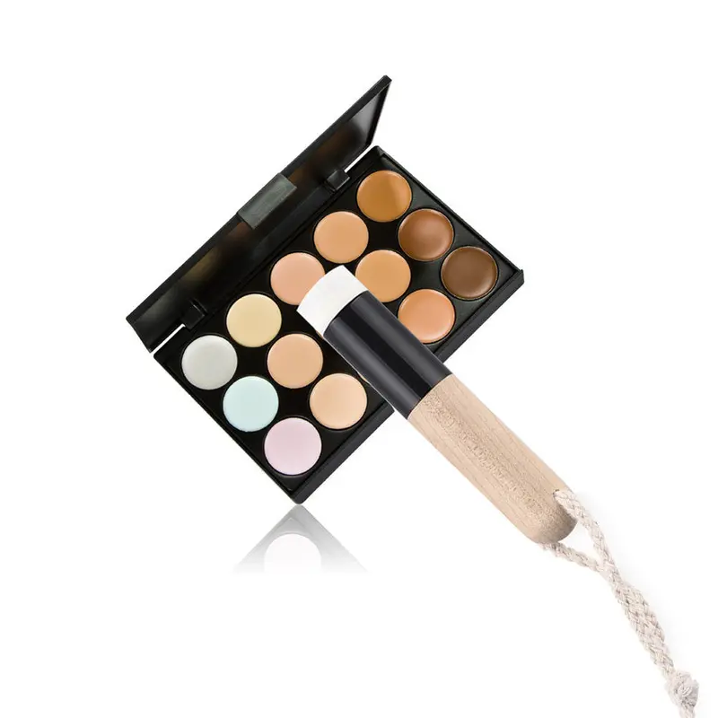 Makeup Face Concealer Makeup 15 Colors Concealer Makeup Camouflage Palette Nose Pore Clear Brush 1