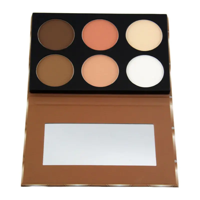 Makeup Face Contour Pressed Powder Foundation 6 Colors Blush Palette Nude Facial Cosmetic 2