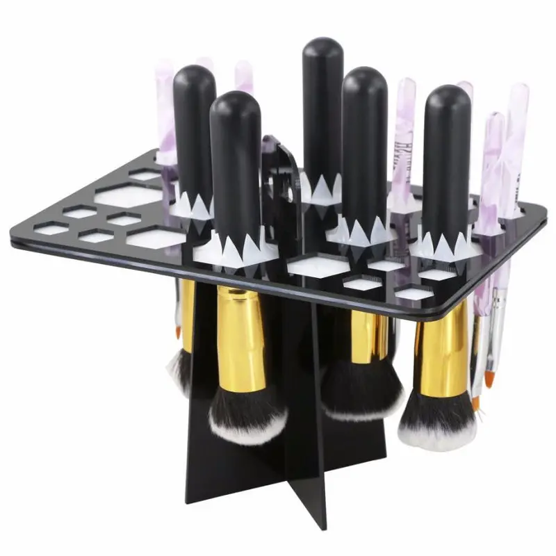Makeup Folding Collapsible Air Drying Cosmetic Brush Organizing Tree Rack Holder 1