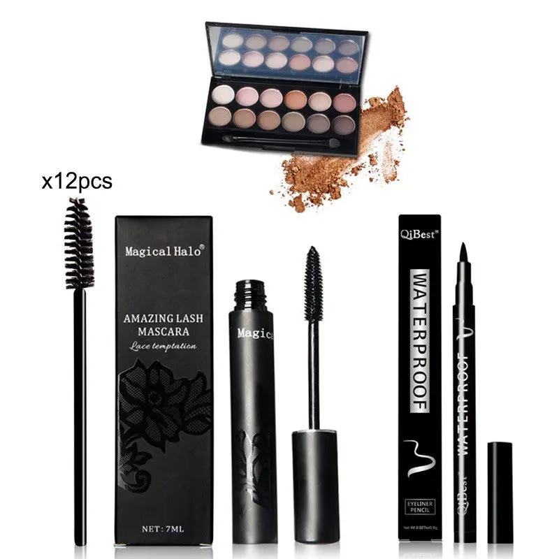 Makeup Palette Natural Eye Makeup 12 Colors Eye Makeup Set+Mascara+Eyeliner Pencil 1