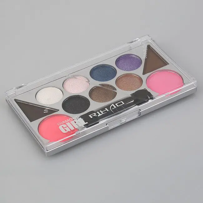 Makeup Rihao 6 Color Eyeshadow Palette With 2 Color Eye Powder And 2 Color Blush Combination In One Set 3
