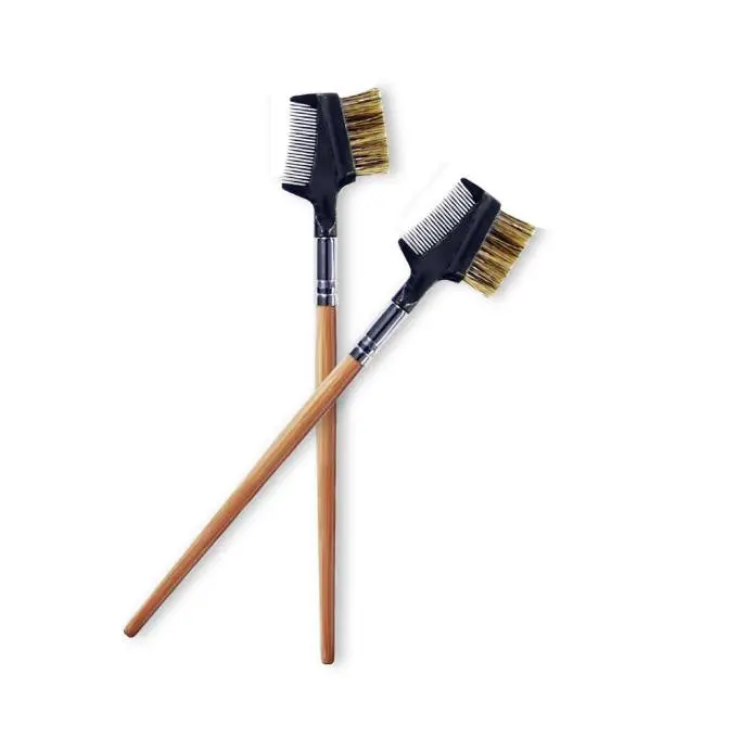 Makeup Tools Wood Hle Double Eyebrow Comb Brush Makeup Brushes Professional Volume Eyelashes Cosmetics Tool 1
