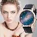 Malloom Watches Woman Rhinestone Crystal Dress Clock Retro Design Pu Leather Band Quartz Watch Relogio Feminino 1