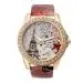 Malloom Women Watches Rhinestone Crystal Dress Clock Tower Pattern Pu Leather Band Quartz Watch Relogio Feminino 2