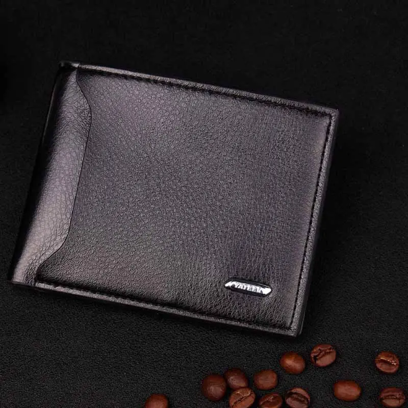 Man Wallets Crosssection Luxury Men Boys Wallets & Holders Simplicity Soft Surface Embossed Purse 2