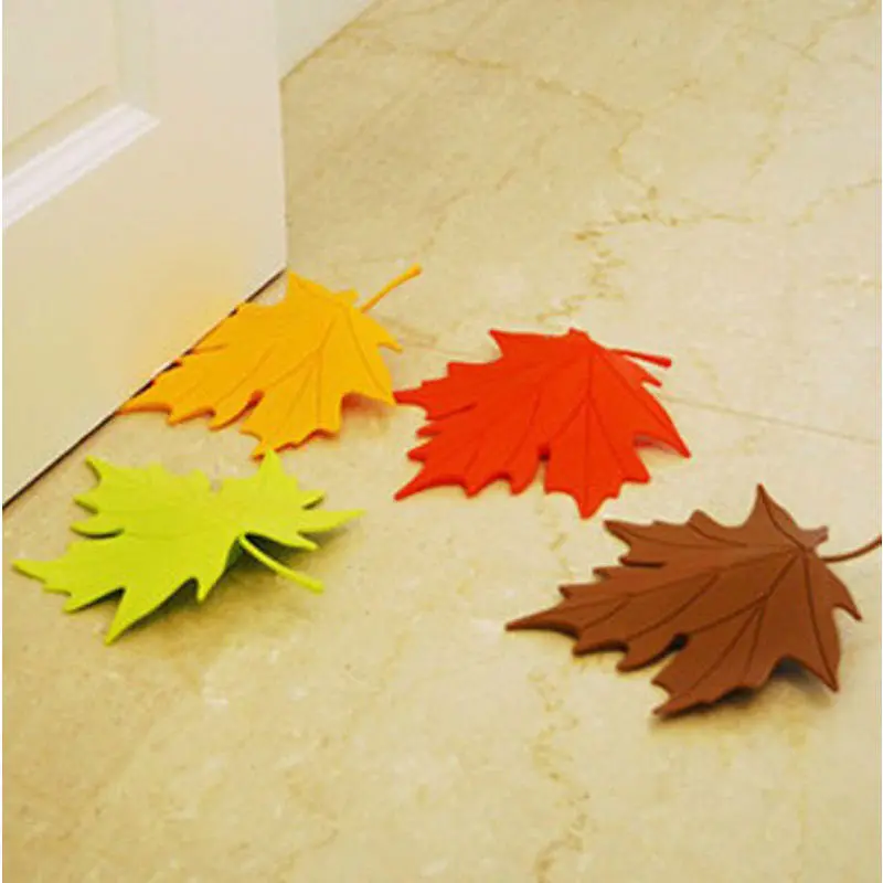 Maple Leaf Style Home Decor Finger Safety Door Stop Stopper Doorstop 55827 1