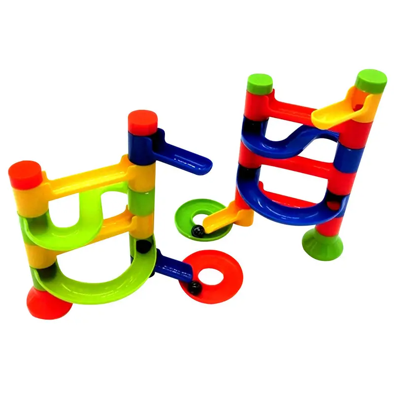 Marble Run Toys For Kids Toy Diy Building Blocks Education Track Run Race Game Tower Orbit Ball Construction Toys Rom Color 1