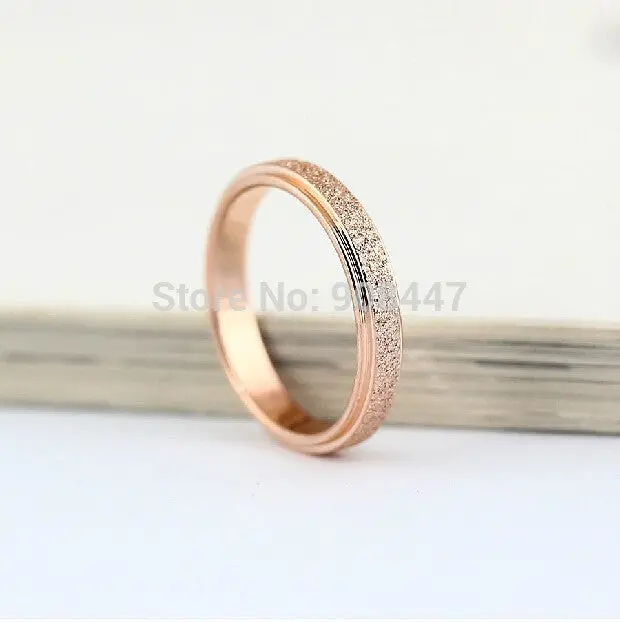 Matte Dazzling Simple Spot Pock Circle Ring Titanium Plating Shine,Grain Round Rings R146 1