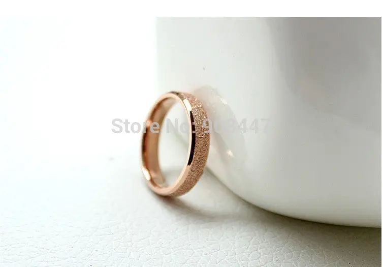 Matte Dazzling Simple Spot Pock Circle Ring Titanium Plating Shine,Grain Round Rings R146 3
