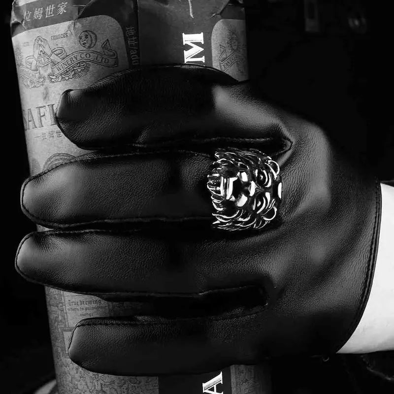 Maya Engagement Ring Big Lion Ring Men Bijoux Mayar1 2 3