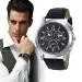 Mechanical Watch Men Top Luxury Military Army Relogio Masculino Faux Leather Business Simple Date Clock 1