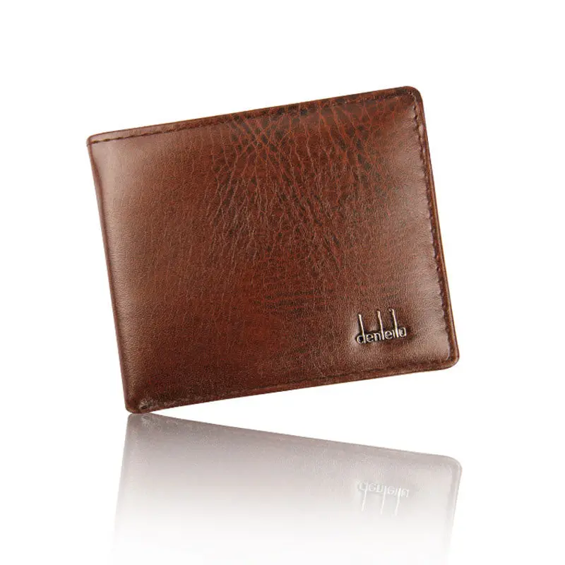 Men Bifold Business Wallet Id Credit Card Holder Purse Pockets Men Wallet Leather Vintage Money Bag 2