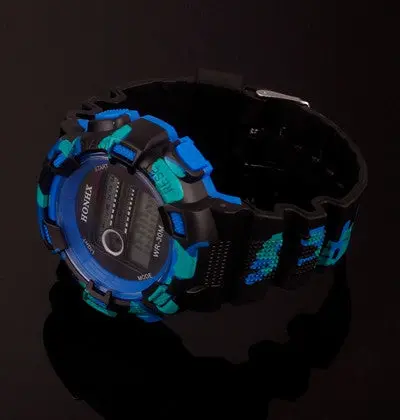 Men Boys Relogio Men Led Digital Date Military Sport Rubber Quartz Watch Alarm Electronic Clock For Men 2