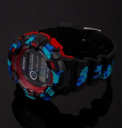 Men Boys Relogio Men Led Digital Date Military Sport Rubber Quartz Watch Alarm Electronic Clock For Men 4
