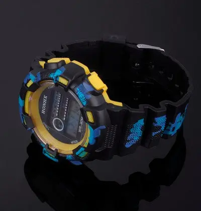 Men Boys Relogio Men Led Digital Date Military Sport Rubber Quartz Watch Alarm Electronic Clock For Men 5