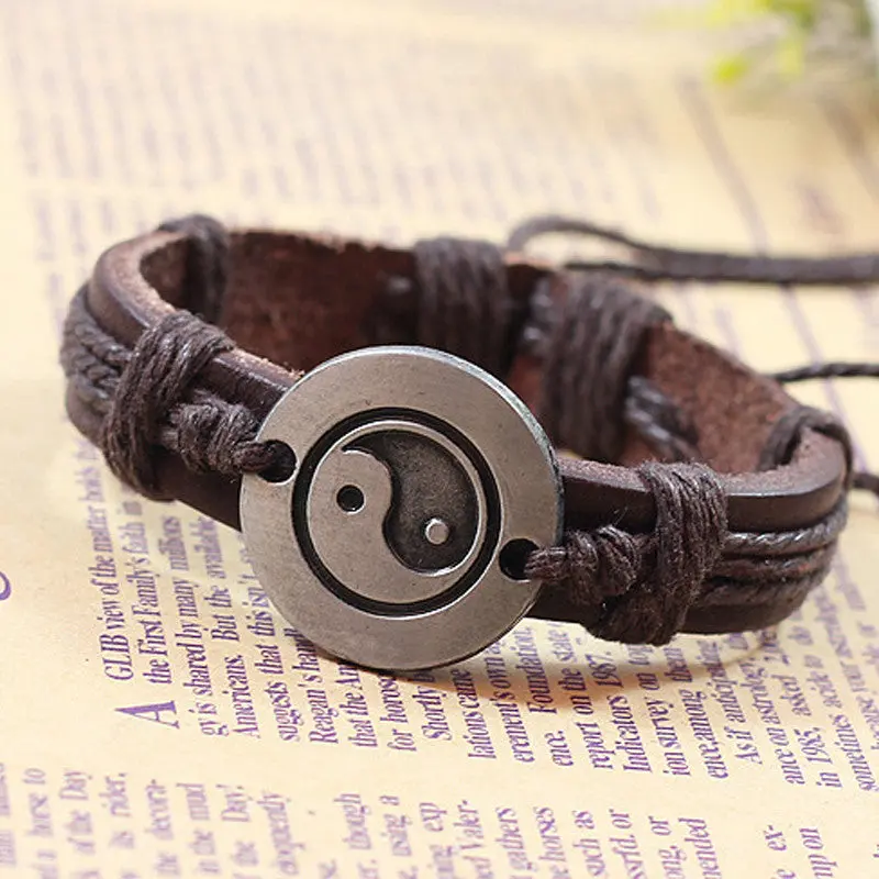 Men Bracelet Jewelry Women Tai Chi Ying Yang Wristband Charm Bracelet Gift Feida 2