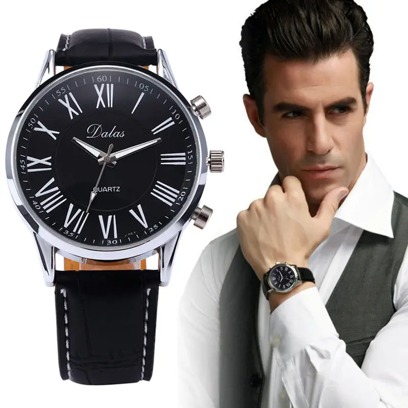 Men Casual Watches Sports Leather Watch Men's Military Watch Wristwatch Clock Relogio Masculino Hombre Montre 1