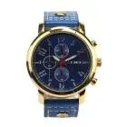 Men Chronograph Watch Top Luxury Quartz Watches Pu Leather Military Business Wristwatches Relogio Masculino 1