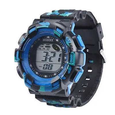 Men Digital Watches Military Army Led Alarm Date Rubber Band Clock Watch Relogio Masculino 2