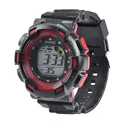 Men Digital Watches Military Army Led Alarm Date Rubber Band Clock Watch Relogio Masculino 3