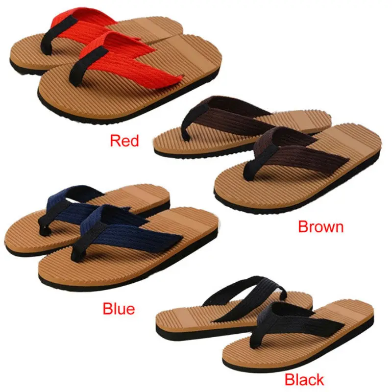 Men Flip-Flops Slippers Beach Sals Home Slippers 9