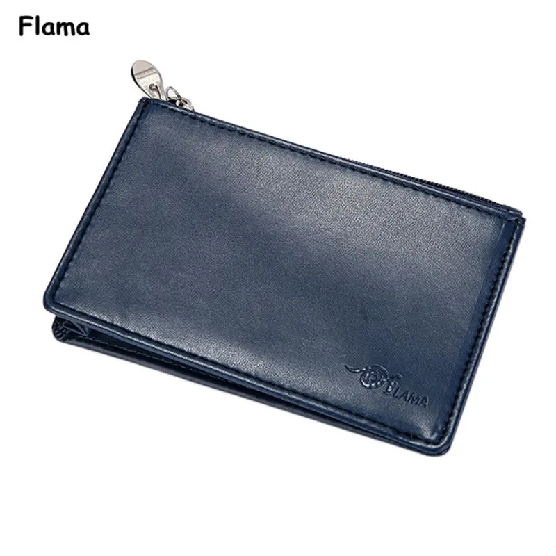 Men Id Holder Slim Mini Wallet Cow Pu Leather Purse Credit Card Case Bolso Masculino 2