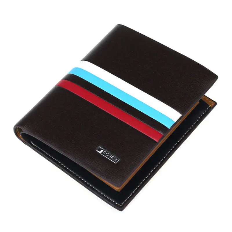 Men Leather Bifold Credit Card Wallet Slim Vertical Purse 1
