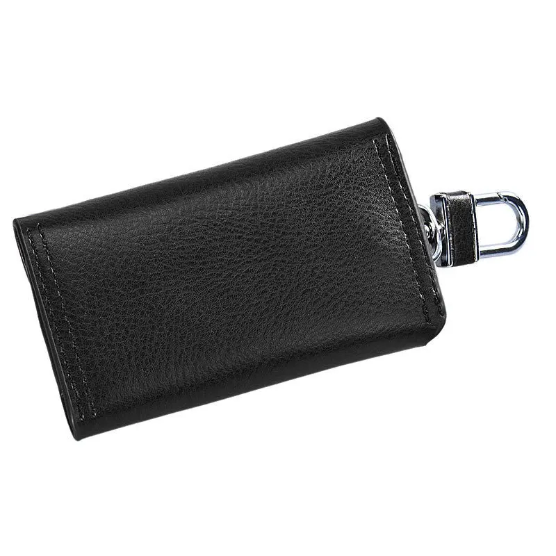 Men Leather Wallet Car Key Chain Holder 6 Ring Pouch Case 1