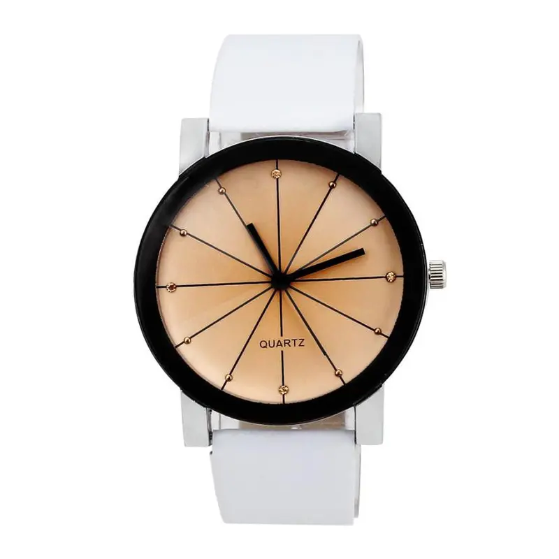 Men Luxury Quartz Dial Clock Pu Leather Wrist Watch Round Case Wrist Watches Watch 2