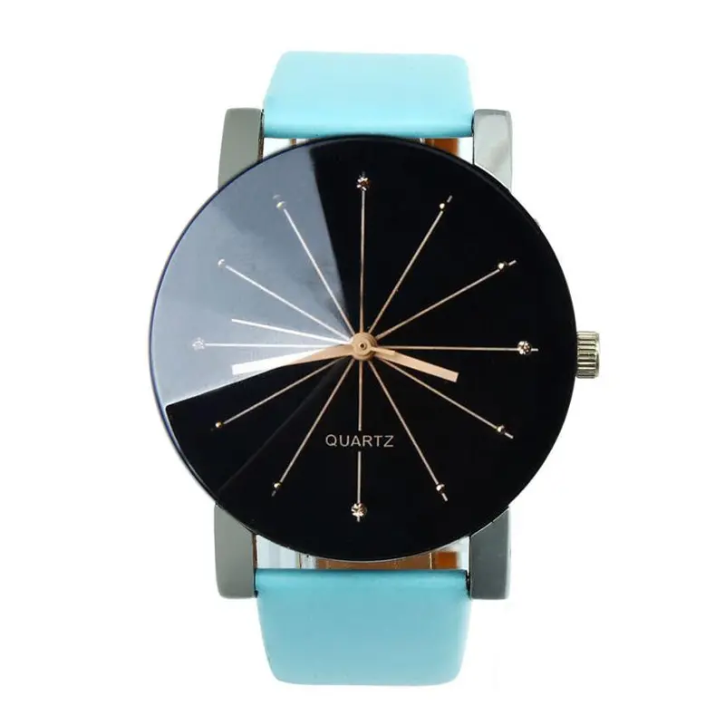 Men Luxury Quartz Dial Clock Pu Leather Wrist Watch Round Case Wrist Watches Watch 3