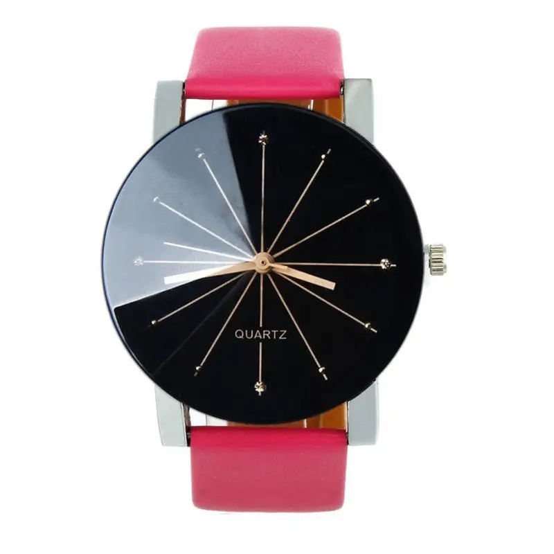 Men Luxury Quartz Dial Clock Pu Leather Wrist Watch Round Case Wrist Watches Watch 5