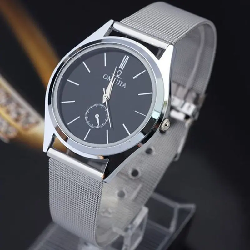 Men Luxury Watch Famous Quartz Watch Silver Wristwatch Date Display Montre Reloj Relogio Masculino 1