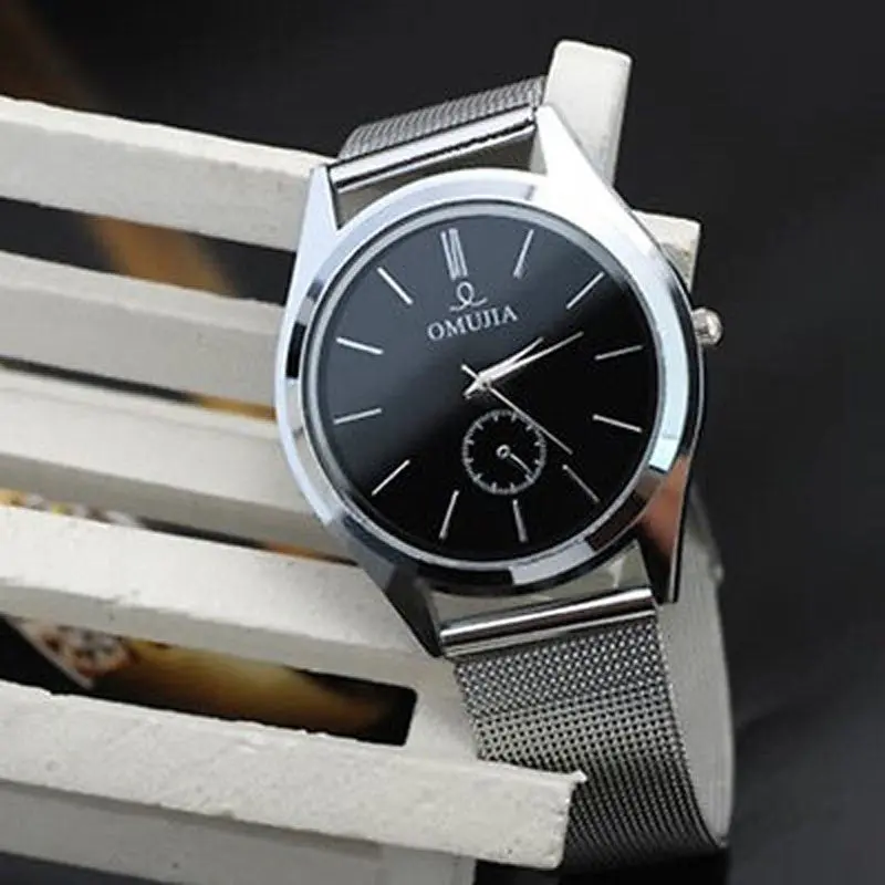 Men Luxury Watch Famous Quartz Watch Silver Wristwatch Date Display Montre Reloj Relogio Masculino 2