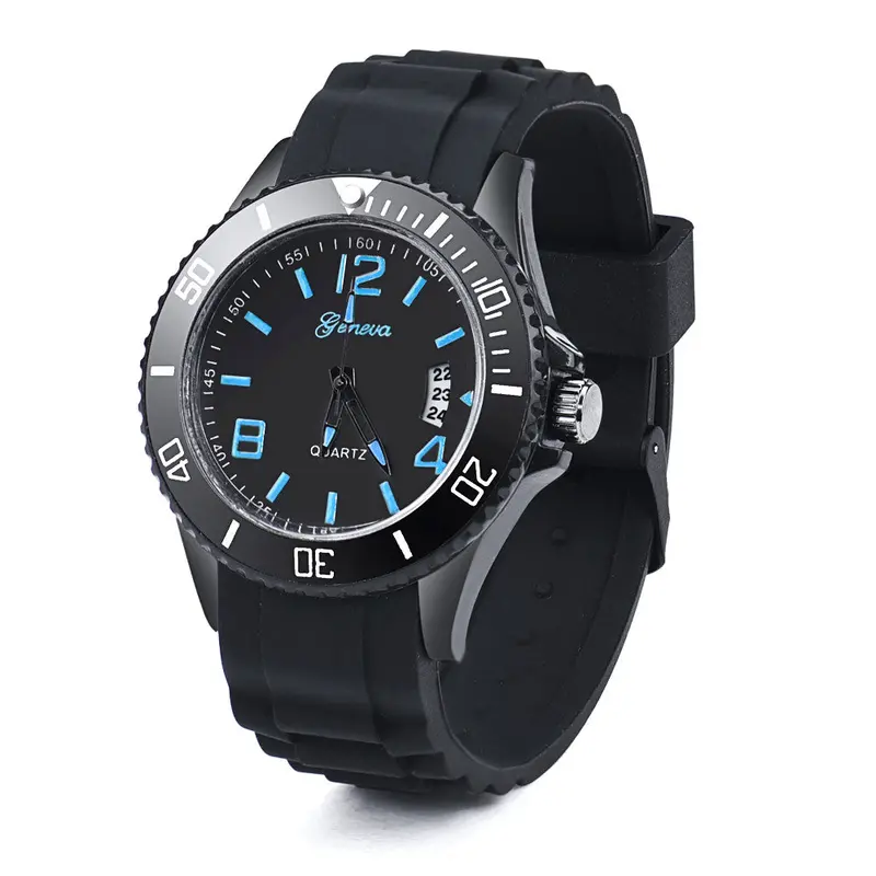 Men Military Sport Wristwatch Women's Men's Luxury Geneva Date Silicone Quartz Analog Wrist Watch Outdoor Casual Watches 1
