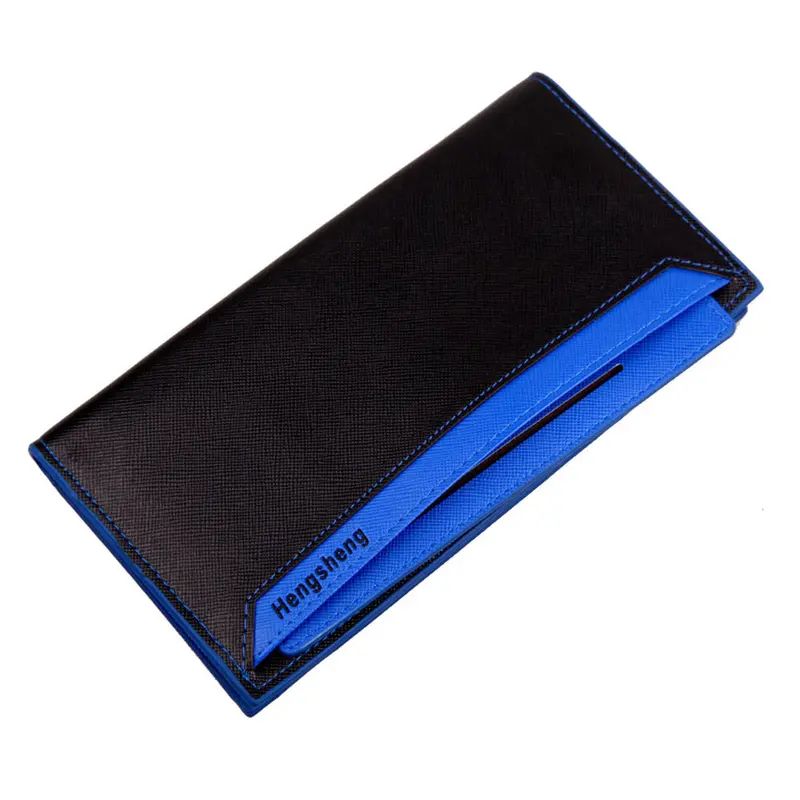 Men Pu Leather Long Design Wallets Fold Purse Id Card Credit Cards Holder Coin Purses Man Wallets Pouch 1