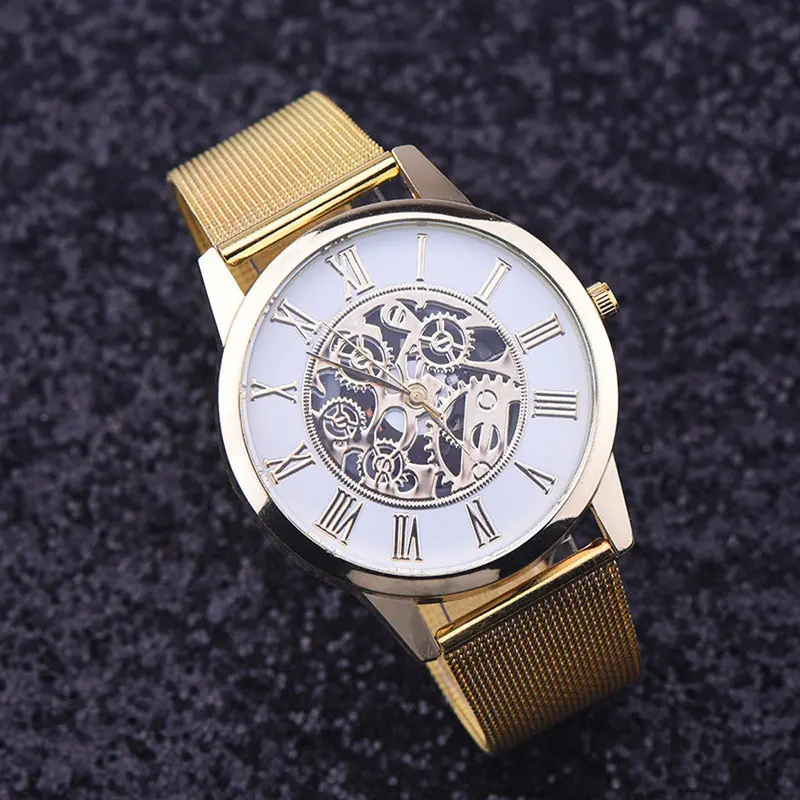 Men Sports Watches Sale Gift Rome Digital Classic Gold Quartz Stainless Steel Wrist Watch Fast Shipping Feida 1