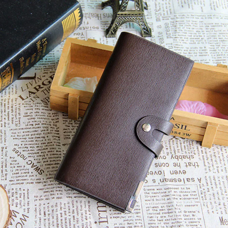 Men Wallet Business Style Pu Leather Wallet Multifunction Card Money Pouch Long Design Cartera Promotion 1