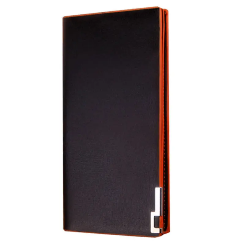 Men Wallets Long Thin Wallet Money Purses Flip Up Wallet 3