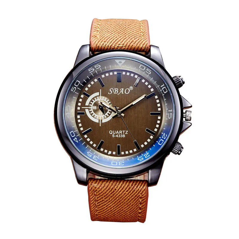 Men Watch Top Luxury Military Army Clock Pu Leather Band Quartz Watches Relogio Masculino 2