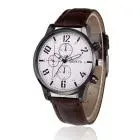 Men Watch Top Luxury Pu Leather Business Quartzwatch Retro Design Military Wristwatch Relogio Masculino 2