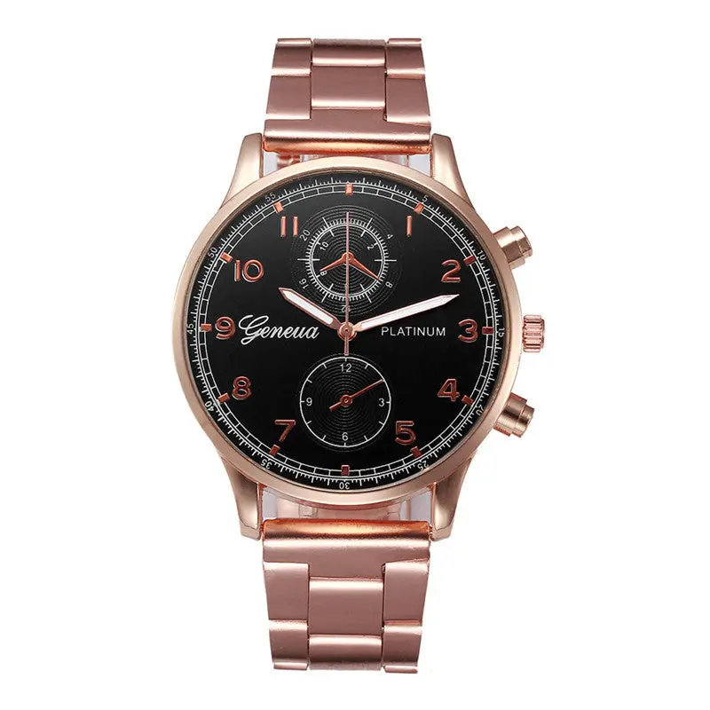 Men Watches Luxury Watch Men Women Crystal Gold Full Stainless Steel Quartz Wrist Watch Heren Horloge Metalen Band Feida 1